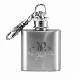 Custom Monogram 1oz Mini Key Chain Flask