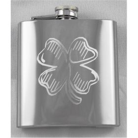 6oz Mirror Polish Custom Engraved Hip Flask