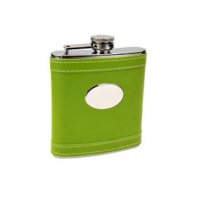 Lime Green Customized Flask