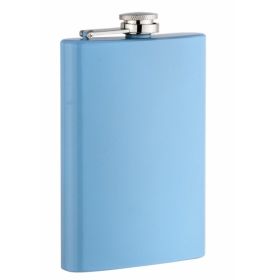 Baby Blue 8oz Hip Flask