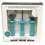 Grabease 3 Piece Toddler Utensils in Teal