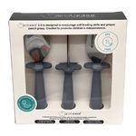 Grabease 3 Piece Toddler Utensils in Gray