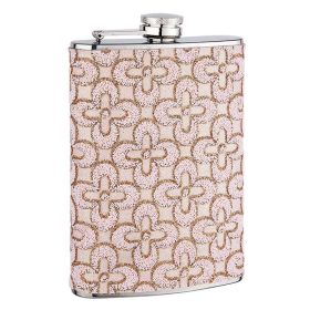 8oz Pink Pattern Flask